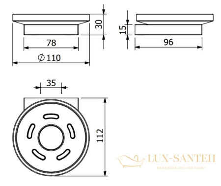 мыльница подвесная kludi vela c, 3198539, черный матовый