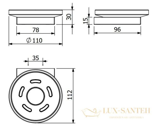 мыльница подвесная kludi vela c, 3198505, хром глянцевый