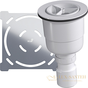 сифон rgw 502402000-01 для душевого поддона s-020, хром