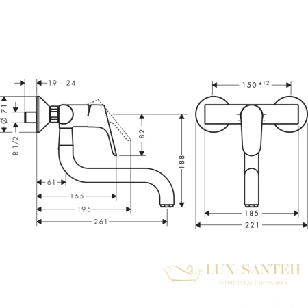 смеситель hansgrohe focus 31825000 для кухонной мойки