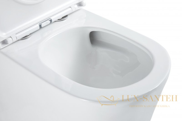 унитаз-моноблок напольный belbagno tre, tre-tor bb673cp-mn-tor/sc, с бачком, сиденьем микролифт и смывом торнадо, белый глянцевый