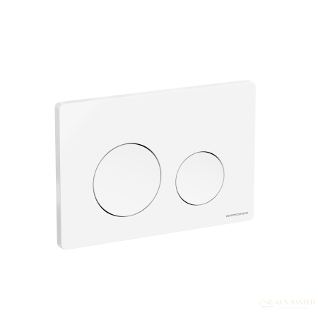 панель смыва ceramica nova balance circle cn12-001w для инсталляции, белый глянцевый