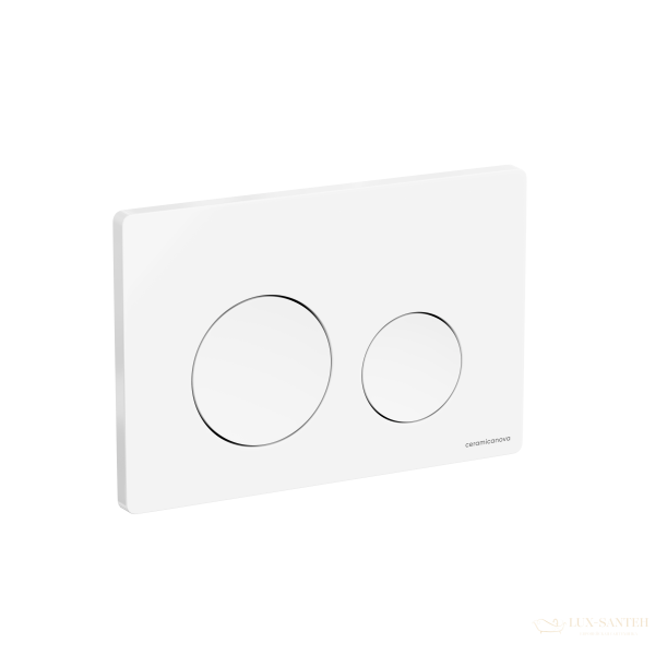 панель смыва ceramica nova balance circle cn12-001w для инсталляции, белый глянцевый