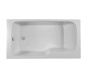акриловая ванна jacob delafon bain douche malice e6d065l-00 170*90 см левосторонняя, белый