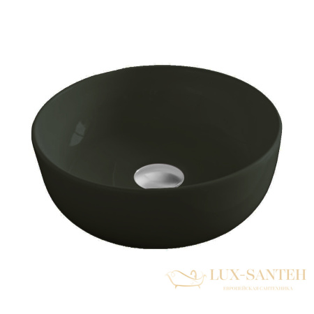 раковина накладная scarabeo glam, 1808 37 bk, bioker, 330x330x125 без отверстия для смесителя и без перелива, lava