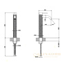 смеситель для раковины высокий gessi 316 intreccio 54109.707, black metal brushed pvd
