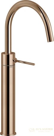 смеситель для раковины nobili velis, ve125168/3rcp без донного клапана, красное, золото