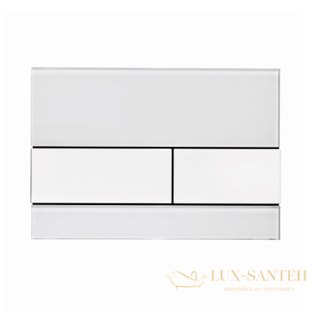 стеклянная панель смыва tece tecesquare 9240800, белое стекло/клавиши белые