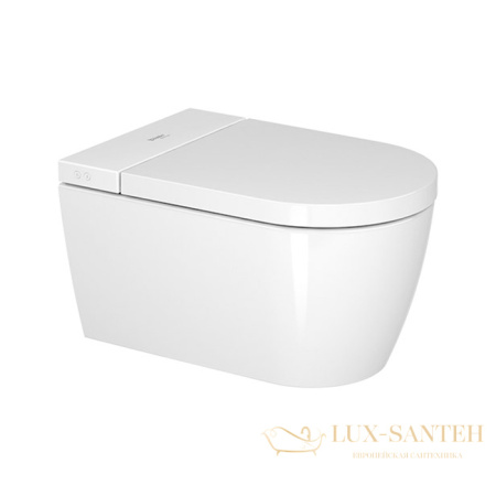 унитаз подвесной безободковый duravit sensowash starck f lite 650001012004310 с электронной крышкой sensowash, белый глянцевый