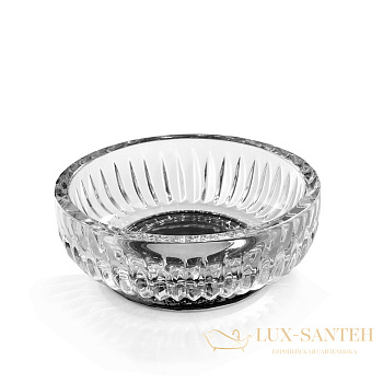 мыльница настольная 3sc elegance el01acrcfm, прозрачный хрусталь/никель черный матовый