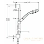 душевой гарнитур hansgrohe croma 100 1jet 27717000 unica'c 0,65 м, ½’