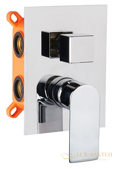 встраиваемый смеситель aqg alpha 01alp351cr для душа на 2 выхода с дивертером, хром