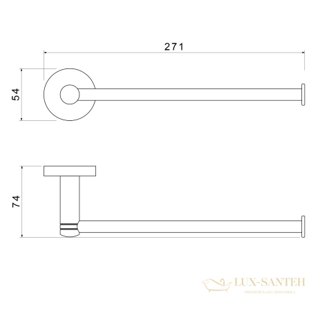 полотенцедержатель timo saona 13051/18, черное золото
