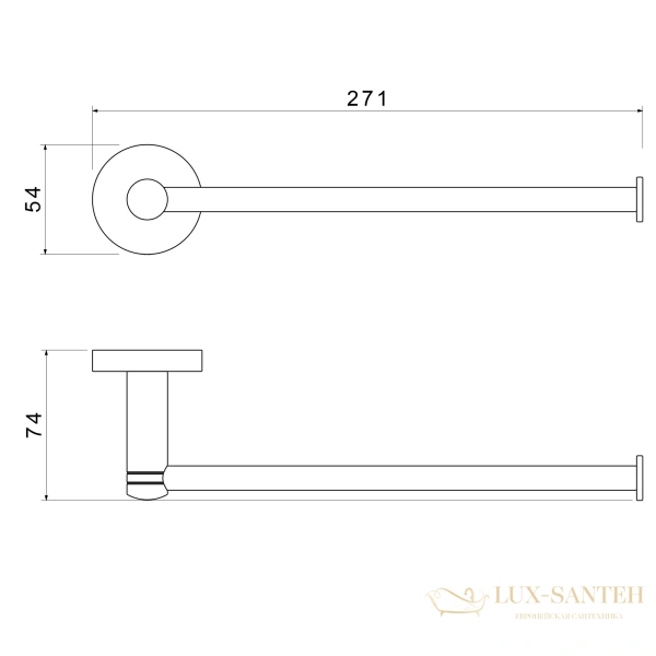 полотенцедержатель timo saona 13051/03, черный матовый