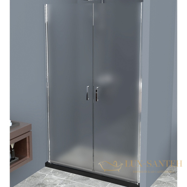 душевая дверь belbagno uno uno-b-2-120-p-cr 120 см профиль хром, стекло рифленое