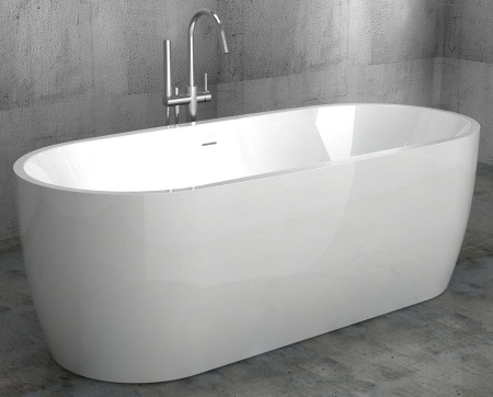 акриловая ванна abber ab9219, цвет белый