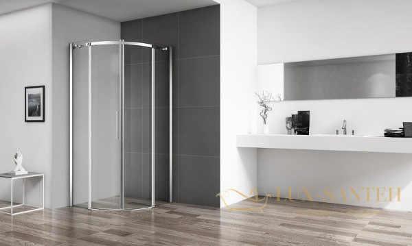 душевой уголок belbagno acqua acqua-r-2-90-c-cr 90x90 см профиль хром, стекло прозрачное