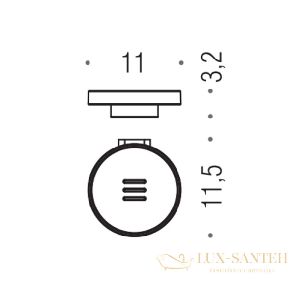 мыльница подвесная colombo mini b4001.hps1-van, pvd нержавеющая сталь/матовое стекло