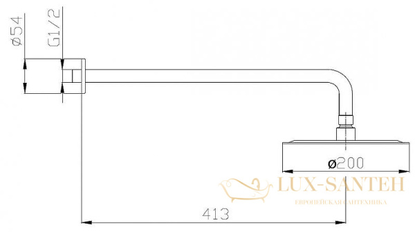верхний душ belbagno ancona ancona-sld-crm, хром