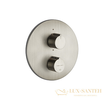 термостат встраиваемый для душа на 2 выхода gessi emporio via manzoni 38777.149, внешняя часть, finox brushed nickel