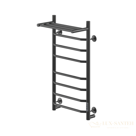 полотенцесушитель электрический кабельный ника way-3 80/40 с полкой ral9005 черный матовый u