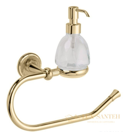 полотенцедержатель кольцо stil haus regal rg79d(16) с дозатором, золото