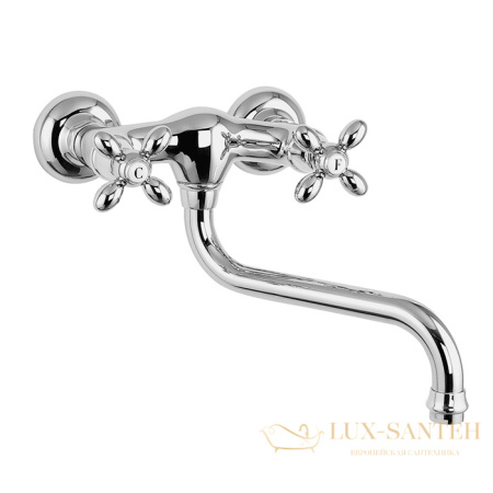 смеситель для кухни olivia fima carlo frattini kitchen, f5006cr, настенный монтаж, поворотный излив, хром