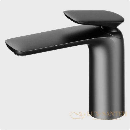 смеситель для раковины aquame como aqm6510gm, оружейная сталь