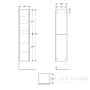 шкаф-пенал geberit acanto 500.619.jl.2 380х1730 мм