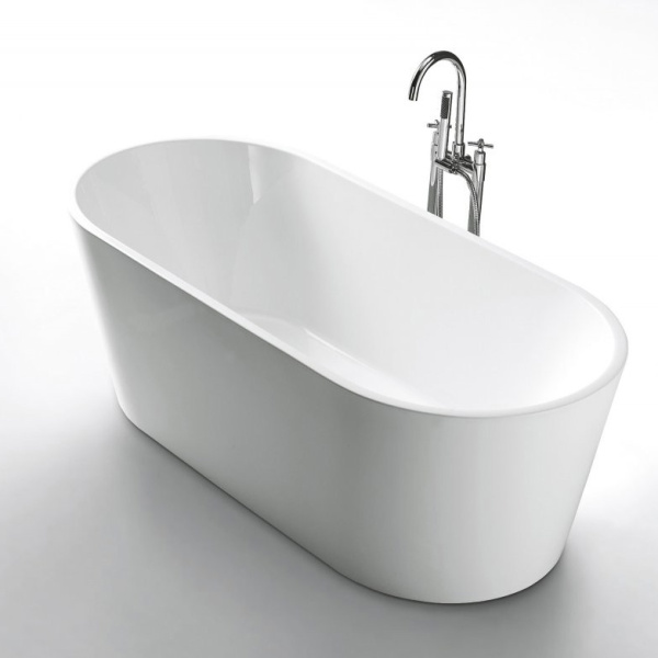 акриловая ванна belbagno bb202-1600-800 160х80 без гидромассажа, белый