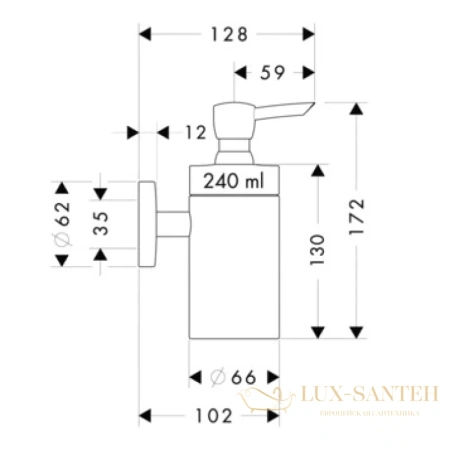 дозатор hansgrohe logis 40514820 шлифованный никель