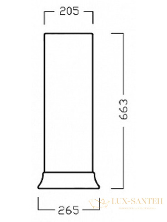 пъедестал для раковины hatria dolcevita y0ek01, белый глянцевый