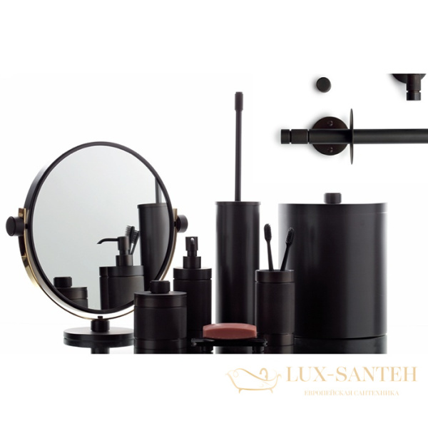 полотенцедержатель bertocci officina 01 127 7513 0800 50 см, черный матовый