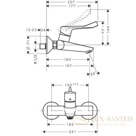 смеситель для раковины hansgrohe focus 31913000, хром