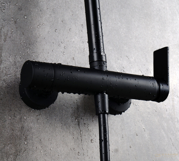 душевая колонна aqg alpha 21nitc25ala05 регулируемая по высоте 95-150 см, черный матовый