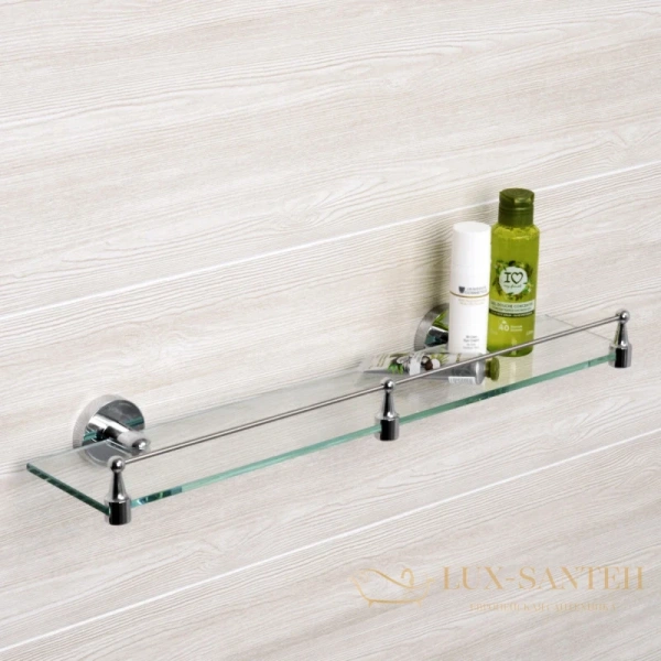 полка стеклянная wasserkraft rhein k-6244 50 см, хром