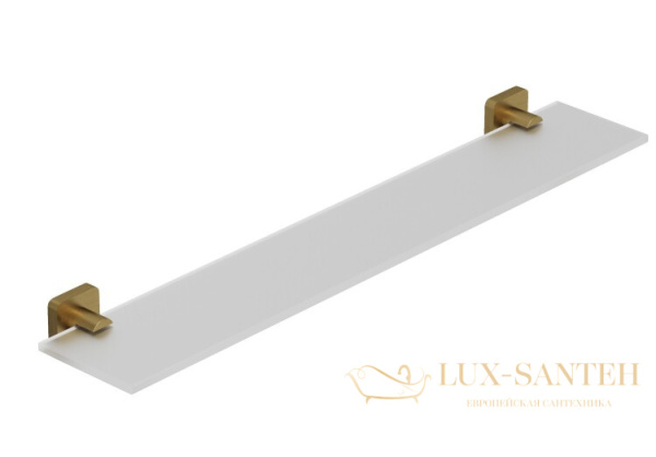 полка стеклянная 600 мм, kludi vela s, 25973n0, золото брашированное