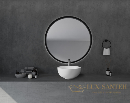 раковина накладная abber stein as2617, 40х40 см, белый матовый