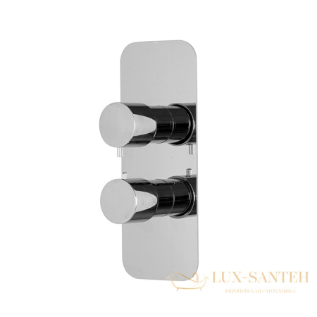 термостат для душа встраиваемый fima carlo frattini fimatherm, f3229x7cr, с переключателем на 2/3 выхода, внешняя часть, хром