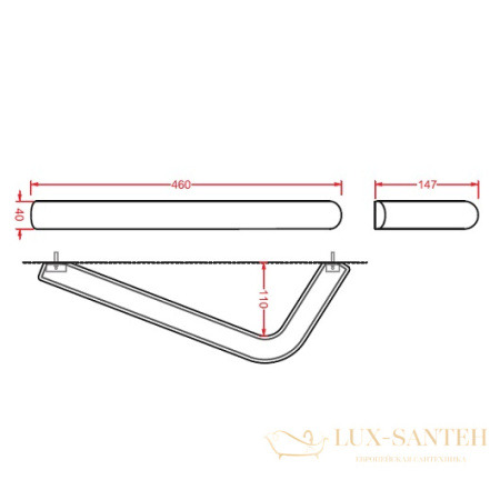 полотенцедержатель artceram post it psc003 01 00 керамический 46 см, белый