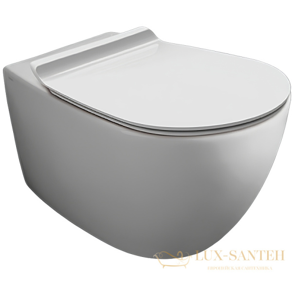 унитаз подвесной безободковый rimless simas vignoni, vi18bi, 56*36,5см, без крепежа f85, цвет белый