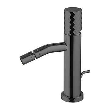fima|carlo frattini spillo tech смеситель для биде, f3032xsxcn, ручка "x", с донным клапаном, цвет черный хром