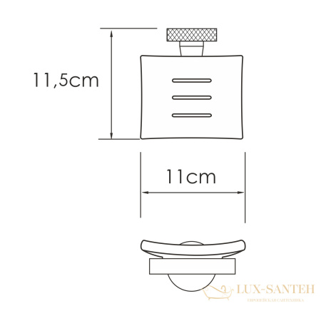 мыльница стеклянная wasserkraft tauber k-64429, никель/стекло