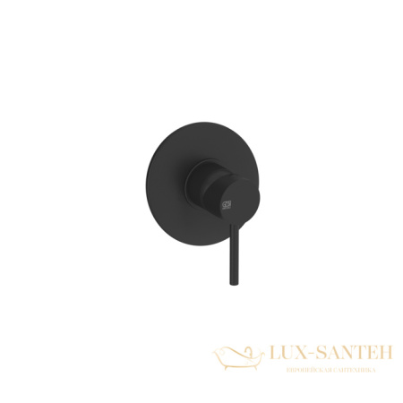 смеситель встраиваемый для душа на 1 выход gessi emporio via tortona, 18761.299, внешняя часть, black xl
