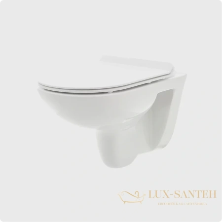 унитаз подвесной безободковый aquame aqm2008, с быстросъемным сиденьем softclose, белый глянцевый