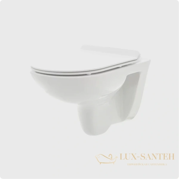 унитаз подвесной безободковый aquame aqm2008, с быстросъемным сиденьем softclose, белый глянцевый