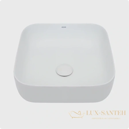 раковина накладная aquame aqm5011mw, 390*390 мм, белый матовый