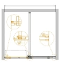 душевая дверь cezares stream-bf-1 stream-bf-1-130-c-cr 130 см, стекло прозрачное