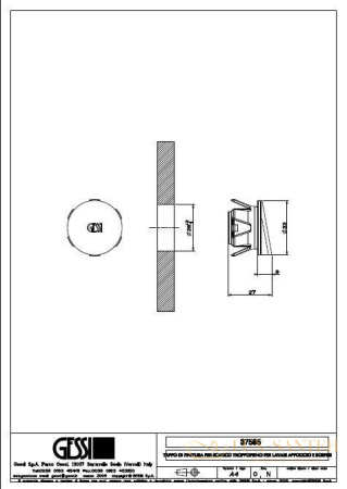 пробка для перелива gessi 37585.031, хром