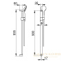 душевая штанга keuco elegance, 51685010900, 900 мм, хром, латунь/пластик